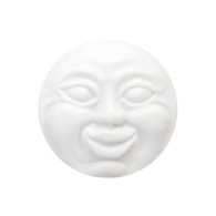 Feve Ancienne Plate Lune Blanche Moyet Perrin Miniature Biscuit Blanc Mat Porcelaine - Olds