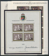 ** Liechtenstein 1974-1976 Mi 614, 655-657 Teljes ívek (Mi EUR 110,-) - Other & Unclassified