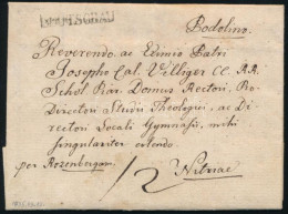 1835 Bélyeg Előtti Levél Teljes Tartalommal, 12kr Portóval Podolinból, "LEUTSCHAU" - Nyitra - Other & Unclassified