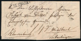 1839 Bélyeg Előtti Portós Levél Ritka "KÉSMÁRK" Bélyegzéssel Mühlbachba - Other & Unclassified