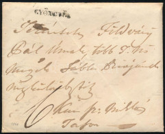 1846 Bélyeg Előtti Portós Levél "GYÖNGYÖS" Bélyegzéssel Tasra - Other & Unclassified