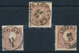 O 1858 10kr 3 Db Bélyeg, Az Egyik Ollóval Vágva (8.500) - Other & Unclassified