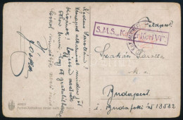 ~1917 Tábori Posta Képeslap Bélyeg Nélkül, "S.M.S. Kaiser Karl VI." + "MF / POLA" - Other & Unclassified