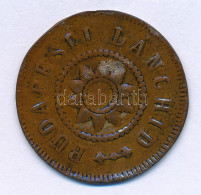 ~1900. "Budapesti Lánchíd" Bronz Bárca (27mm) T:XF Lakkozva - Unclassified