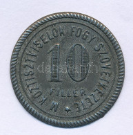 ~1920. 10f "BP. Köztisztviselők Fogy. Szövetkezete" Fe Lemez Szükségpénz T:VF, Patina - Unclassified