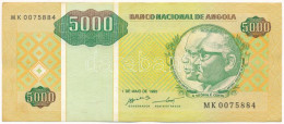 Angola 1995. 5000K T:AU,XF Hajtatlan, Folt Angola 1995. 5000 Kwanzas C:AU,XF Unfolded, Spotted Krause P#136 - Unclassified