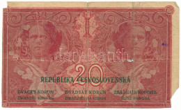 Csehszlovákia 1919. 20K "P221 689516" T:VG Czechoslovakia 1919. 20 Korun "P221 689516" C:VG Krause 9 - Unclassified
