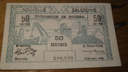 NOUVELLE CALEDONIE , Bon De Caisse De 50 Centimes 1942  ..............  1200-703 - Nouméa (New Caledonia 1873-1985)