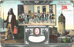 ** T2/T3 Constantinople, Istanbul; Tour De Galata, Aviseur D'incendie, Pompiers Courant  L'incendie / Tower, Fire Adviso - Unclassified