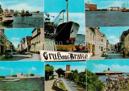 Brake Unterweser Teilansichten Ozeandampfer  Ortspartien - Brake