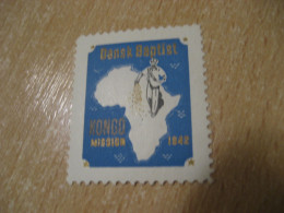 1942 Dansk Baptist KONGO Congo Mission Poster Stamp Vignette DENMARK Label - Autres & Non Classés