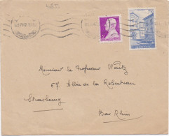 40833# LETTRE Obl MONTE CARLO PRINCIPAUTE DE MONACO 1 IV 1947 Pour STRASBOURG BAS RHIN - Covers & Documents