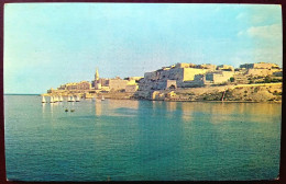 Delcampe - MALTA POSTCARD USED EROM  EGYPT TO USA, DUE DUMB CANCEL, SLIEMA CREEK SAILING BOAT  VIEW. - Malta