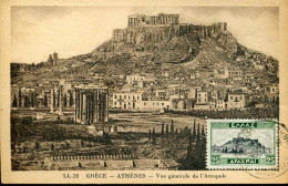 X5418 Greece, Maximum Card 1946 Vue Generale De L'Acropole,general View Of The Acropolis,archeology Mythology - Maximumkarten (MC)