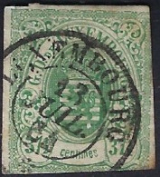 Europe > Luxembourg > Luxemburg > Timbres > Armoiries  1859  °  Michel 10  37,5c.  Certifié Dietrich  Val.Cat. 250,- - 1882 Allegory