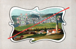 Delcampe - Litho Künstlerkarte AK Bernhard Namenskarte Vorname Prénom First Name Jugendstil Art Nouveau Edgar Schmidt Dresden - Vornamen