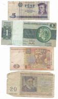 Lot De 4 Billets, Allemagne, Brésil, à Identifier Et Belgique - Collections & Lots