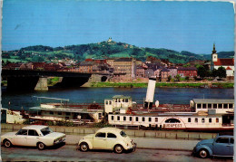 60697 - Oberösterreich - Linz Urfahr , Pöstlingberg , Schiff , Dampfer Budapest , VW Käfer - Gelaufen 1974 - Linz Urfahr