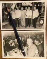 2 Photos Du 11/11/1954, BERGERAC 24, Militaria, Fête Banquet Commémoration Armistice, Mr Lestangt Et Son Personnel - Orte