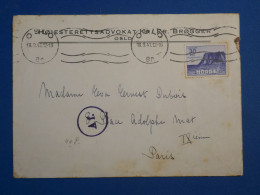DW20  NORDE  LETTRE  CENSURE.  CENSORED  RARE COVER 1943 OSLO  A PARIS FRANCE   + AFF. INTERESSANT++ - Other & Unclassified