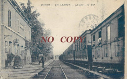 LEZOUX LA GARE TRAIN LOCOMOTIVE CHEMIN DE FER - Lezoux