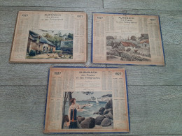 Lot Calendrier Almanach Des Postes 1927 Ferme Vieux Moulin En Bretagne Calanque à Agay - Big : 1921-40