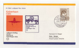 "DAENEMARK" 1972, Erstflugbrief LH 022 Mit Boeing 737 "Kopenhagen-Oslo" (61228) - Airmail
