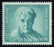 Delcampe - India 1963 Mi 357 MNH Annie Besant (1847-1933) Commemoration, Author - Ungebraucht