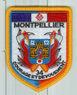 PATCH - ECUSSON INSIGNE Des Sapeurs Pompiers De Montpellier. Avec Velcro. - Firemen