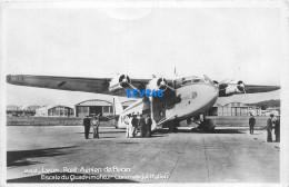 02035 - 69 RHONE - LYON Port Aérien De Bron - Escale Du Quadrimoteur Commercial Italien S74 - N° 202 La Cigogne (cpsm) - Other & Unclassified