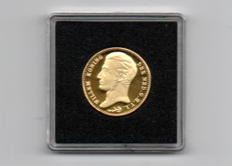 NEDERLAND 10 GULDEN 1818 WILLEM I HERSLAG GOLD PLATED - 1815-1840 : Willem I