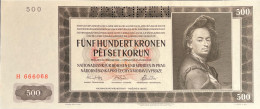 Bohemia & Moravia 500 Korun, P-11s (1942) - UNC - (59 Euro Incl. Fees) - Tchéquie