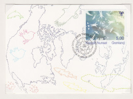 Groenland Maxi-kaart Met FDC Stempel Michel-nr. 533 - Cartes-Maximum (CM)