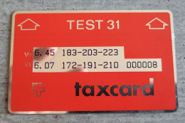 Switzerland - Taxcard - TEST 31 With Point [Internal Test 10 Ex. Landis & Gyr TEST CARD] RRRRR - Switzerland