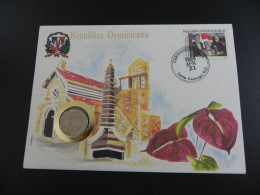Dominican Republic 25 Centavos 1984 - Hermanas Mirabal - Numis Letter 1986 - Dominicaine
