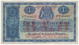 Scotland - 1 Pound - 16.02.1954 - Pick 157.d - Serie W/2 - United Kingdom - 1 Pound