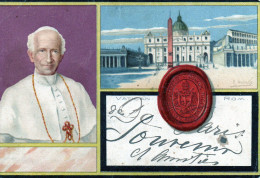 Delcampe - VATICAN, PAPE LEON XIII COULEUR REF 27781 - Vatikanstadt