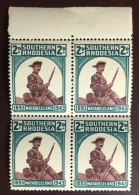 Southern Rhodesia 1943 Matabeleland Anniversary Block Of 4 MNH - Zuid-Rhodesië (...-1964)