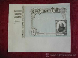 ESPAÑA - BILLETE PRUEBA DEL BANCO DE VALLS (BONIFAS) DE 50 PESETAS - [ 7] Errors & Varieties
