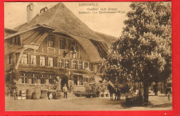 ZZR-19  Sumiswald  Gasthof Zum Kreuz  Kütsche BELEBT.  Feldpost BAtterie De Campagne 16.  Gustav Schneider Ohne Nr. - Sumiswald