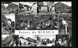 AK Biasca, Ortsansichten, Chiesa S. Pietro, Cascata S. Petronilla  - Biasca