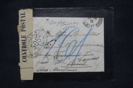 GRECE - Enveloppe Censurée Pour Paris Puis Redirigée - 1916 - M 11157 - Lettres & Documents