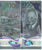 BARBADOS   New 100  Dollars  " Dated 2024 Polimer"  PW85b    ( Sir Grantley Adams + Airport At Back ) - Barbados