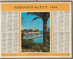 ALMANACH CALENDRIER Des POSTES TELEGRAPHES TELEPHONES . ANNEE 1966  .  FEUILLETS DU RHONE - Big : 1961-70