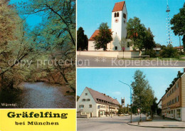 Graefelfing Wuermtal Kirche Strassenpartie - Gräfelfing