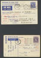 AIR LETTERS Collection Written Up On Pages With 23 Different Examples, Mainly KGVI Incl. The Scarce 1941 & 1942 2½d Blue - Other & Unclassified
