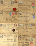 LONDON KEVII Postal Stationery: Post Office Registered Envelopes, Used Mainly To Overseas Destinations With A Variety Of - Other & Unclassified