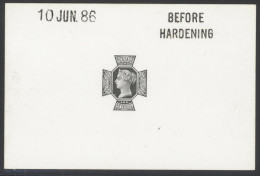 Delcampe - 1886 9d Head Plate Die Proof, Very Fine Example Printed In Black On White Glazed Card, Endorsed 'BEFORE HARDENING' And D - Altri & Non Classificati