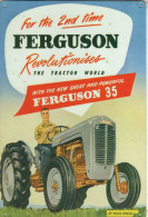 Ferguson Model 35  -  Advertising Sign  -  Plaque Métal 30 X 20 Cms  -  New/neuf - Targhe In Lamiera (a Partire Dal 1961)