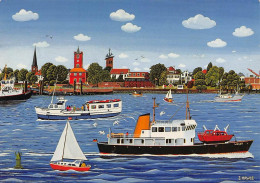 Schiffahrt Auf Der Unterweser Vor Der Kaje Und Dem Schiffahrtsmuseum In Brake - Brake
